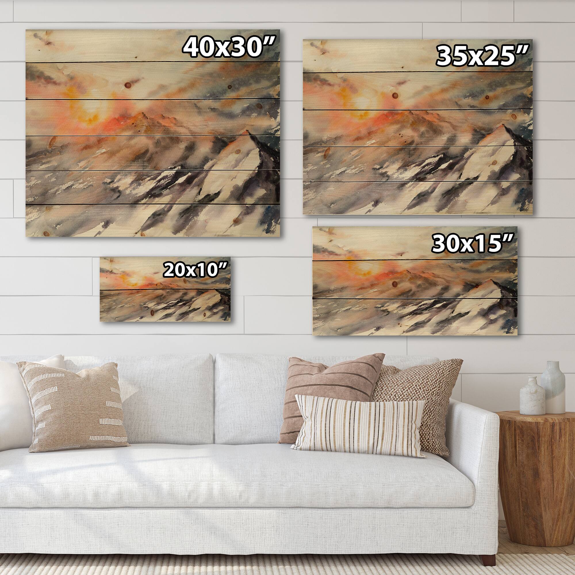 Designart - Majestic Sunset In The Mountains Landscape